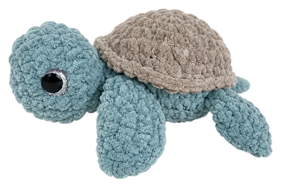 Handmade crochet sea turtle plushie